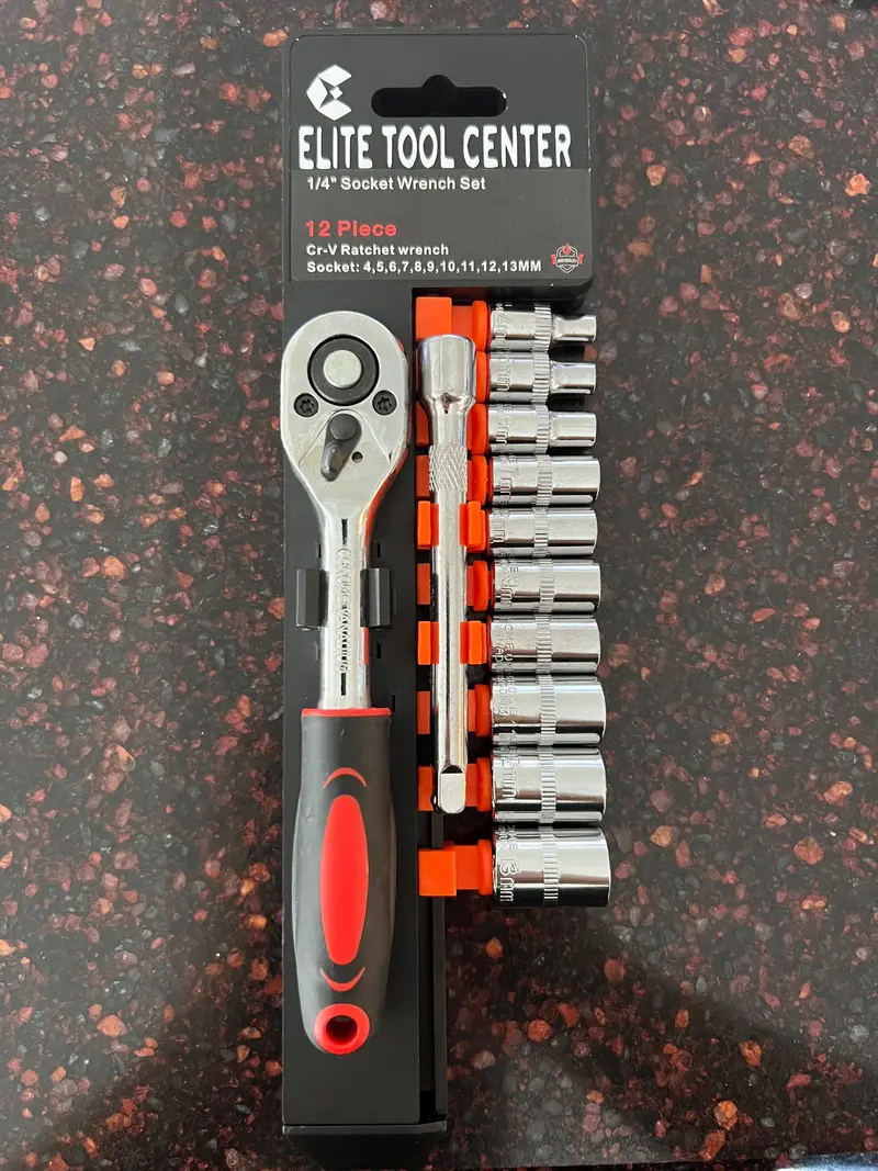 Elite Tool Center 12-Piece 1/4-Inch Drive Socket Wrench Kit 1
