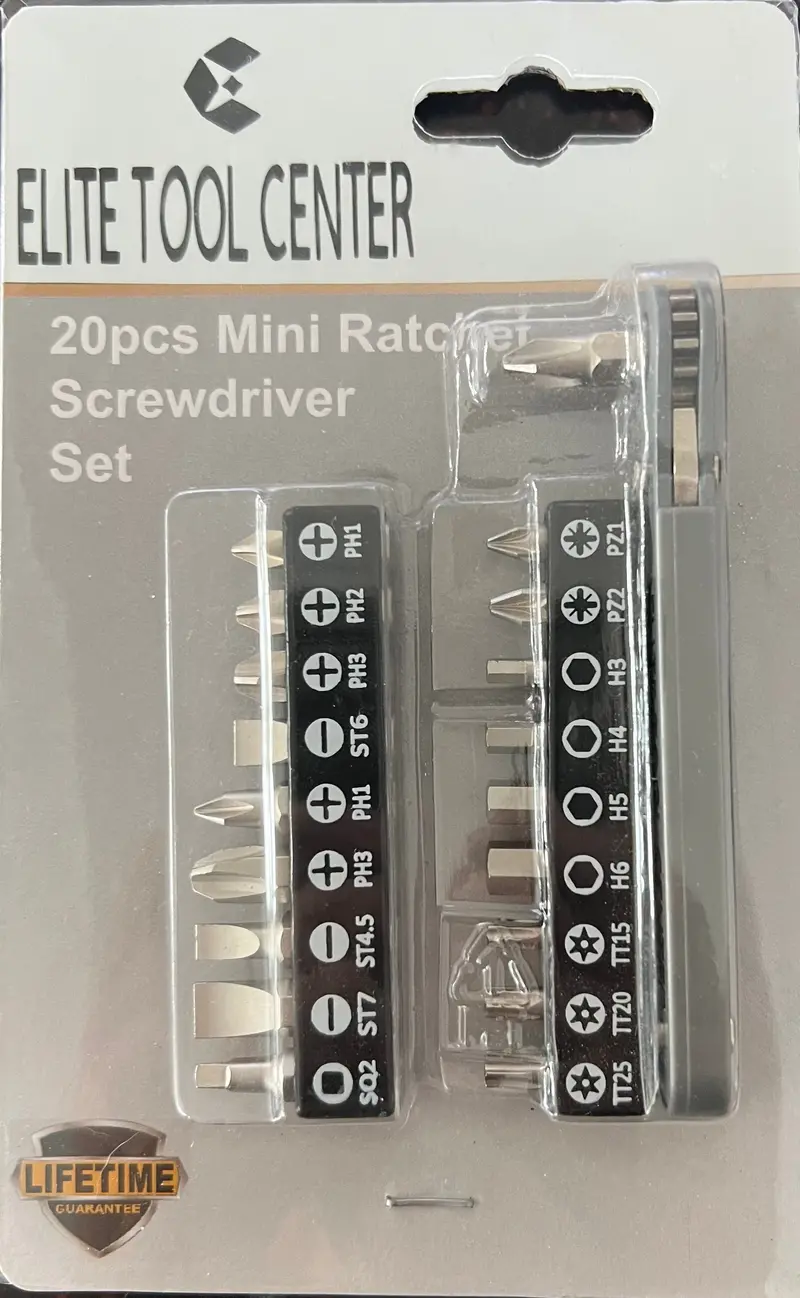 Elite Tool Center 20-Piece Mini Ratchet And Precision Screwdriver Set 1